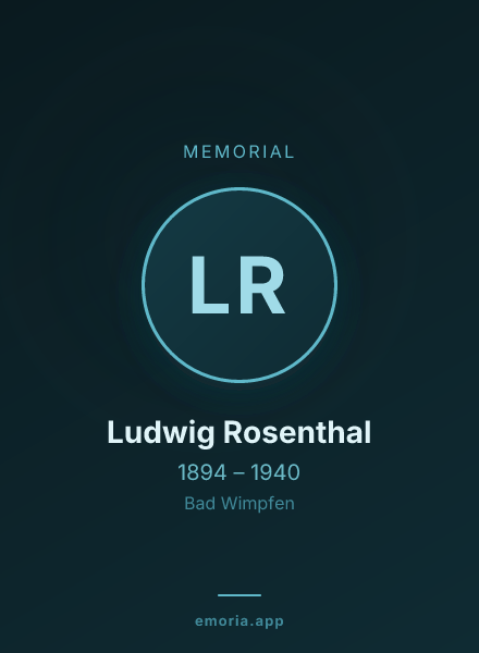 Memorial portrait of Ludwig Rosenthal