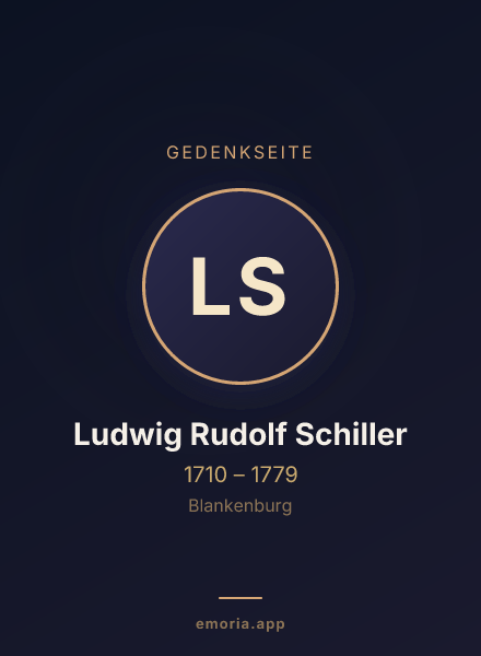Gedenkportrait von Ludwig Rudolf Schiller