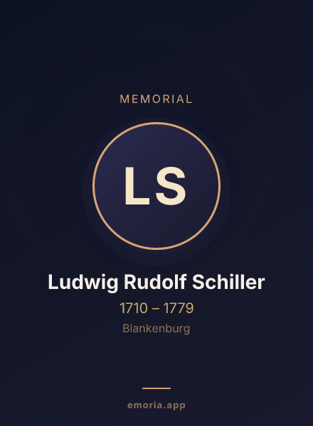 Memorial portrait of Ludwig Rudolf Schiller