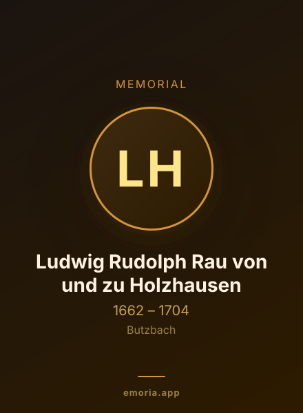 Memorial portrait of Ludwig Rudolph Rau von und zu Holzhausen