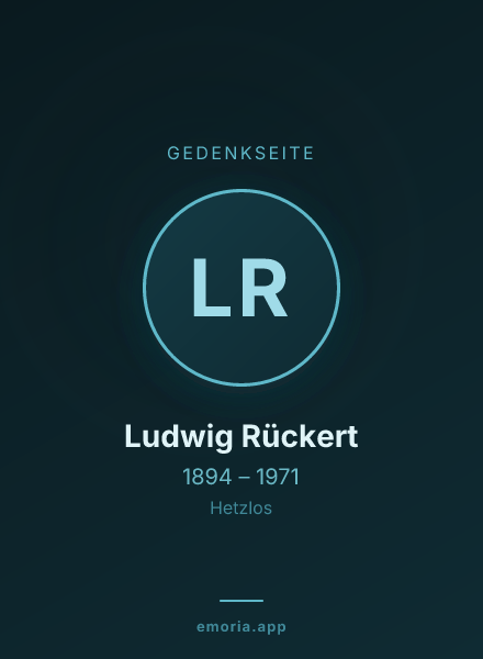 Gedenkportrait von Ludwig Rückert