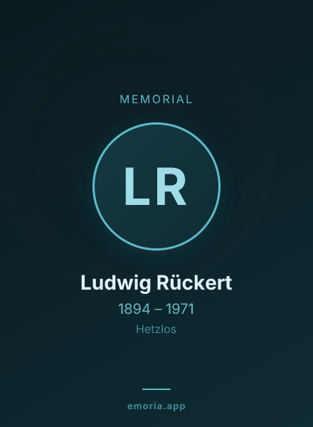 Memorial portrait of Ludwig Rückert
