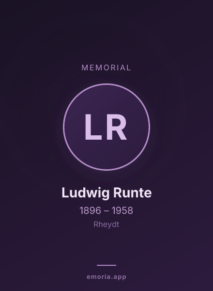 Memorial portrait of Ludwig Runte