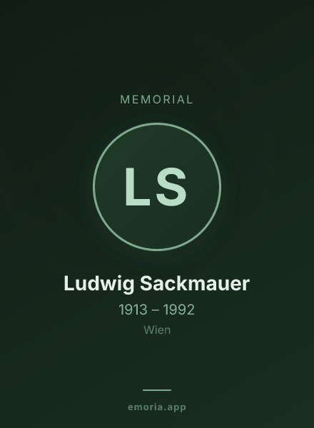 Memorial portrait of Ludwig Sackmauer