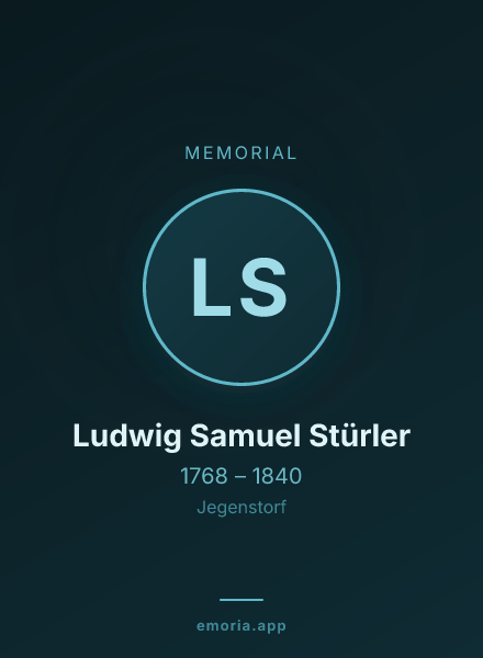 Memorial portrait of Ludwig Samuel Stürler