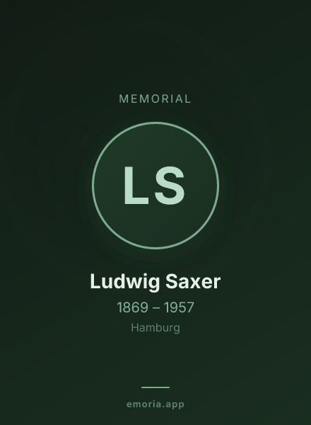 Memorial portrait of Ludwig Saxer