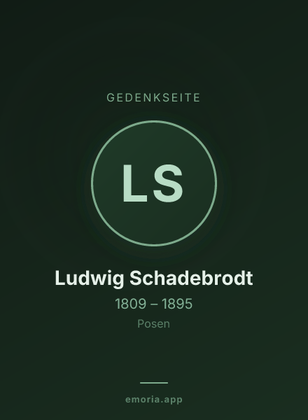 Gedenkportrait von Ludwig Schadebrodt