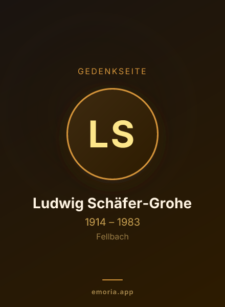 Gedenkportrait von Ludwig Schäfer-Grohe