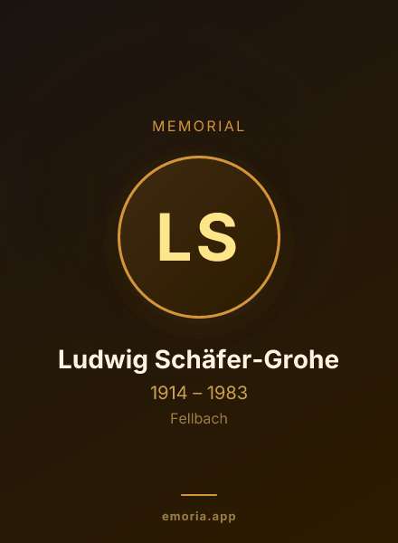 Memorial portrait of Ludwig Schäfer-Grohe