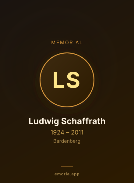 Memorial portrait of Ludwig Schaffrath