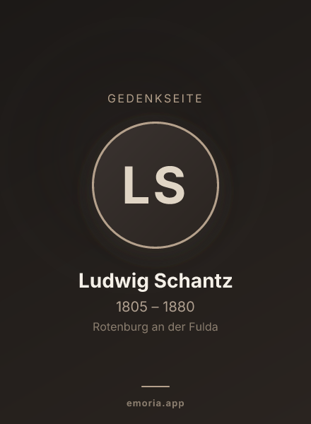 Gedenkportrait von Ludwig Schantz