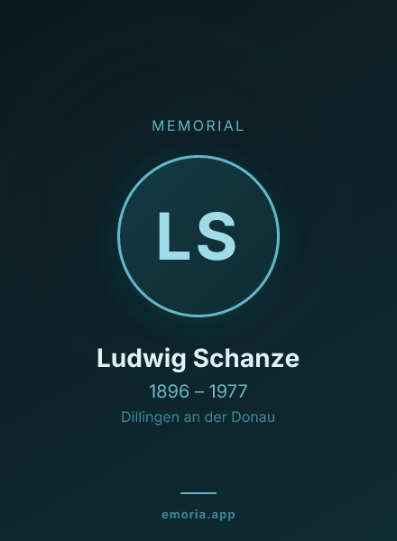 Memorial portrait of Ludwig Schanze