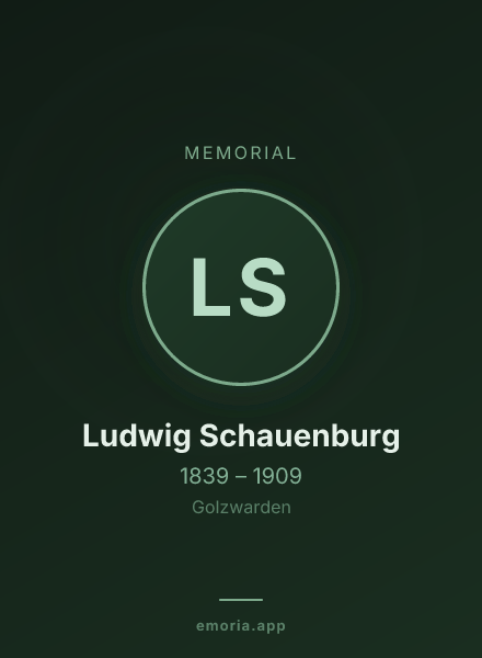 Memorial portrait of Ludwig Schauenburg