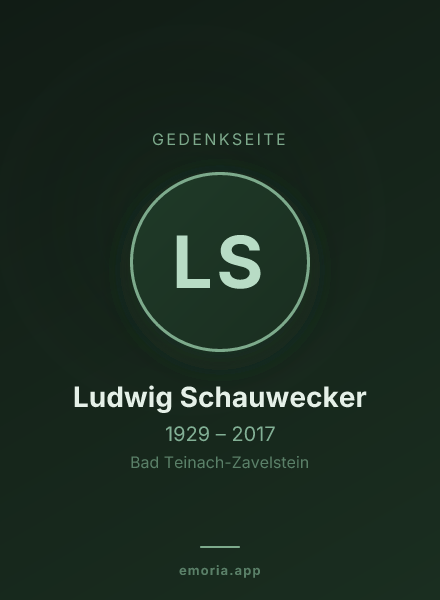 Gedenkportrait von Ludwig Schauwecker