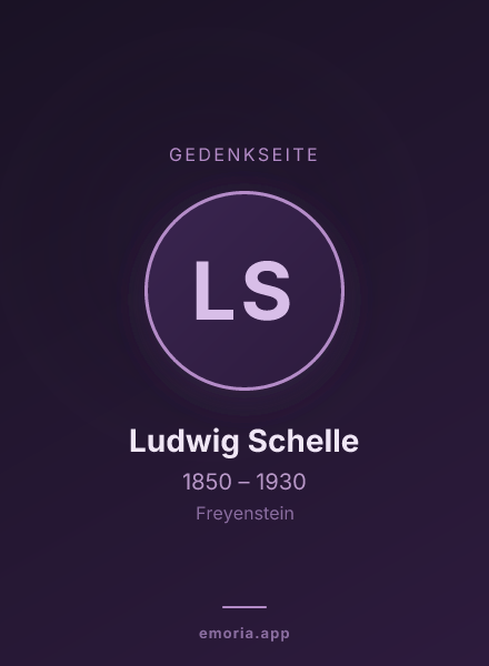 Gedenkportrait von Ludwig Schelle
