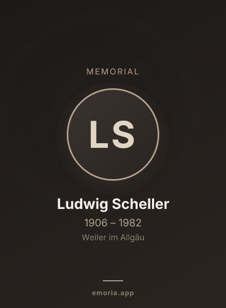 Memorial portrait of Ludwig Scheller