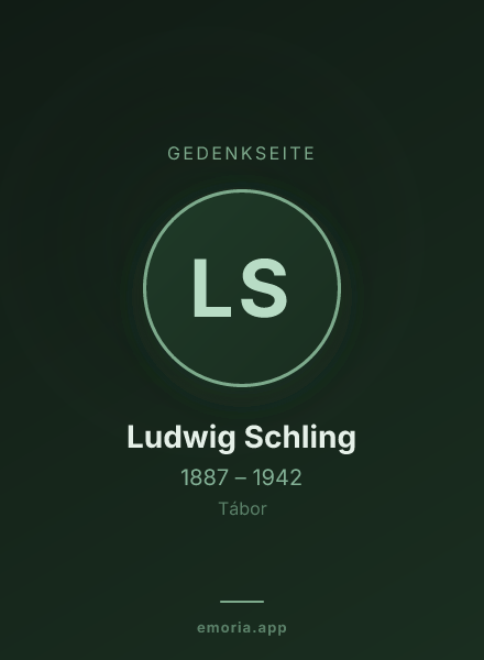 Gedenkportrait von Ludwig Schling