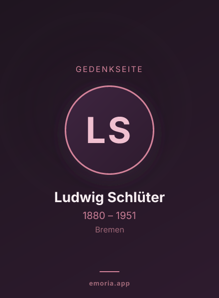 Gedenkportrait von Ludwig Schlüter