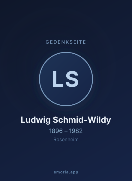 Gedenkportrait von Ludwig Schmid-Wildy
