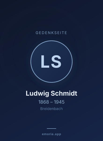 Gedenkportrait von Ludwig Schmidt