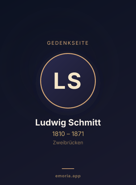 Gedenkportrait von Ludwig Schmitt