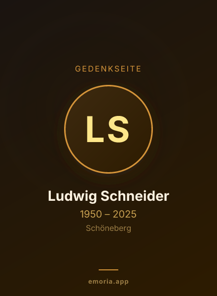 Gedenkportrait von Ludwig Schneider