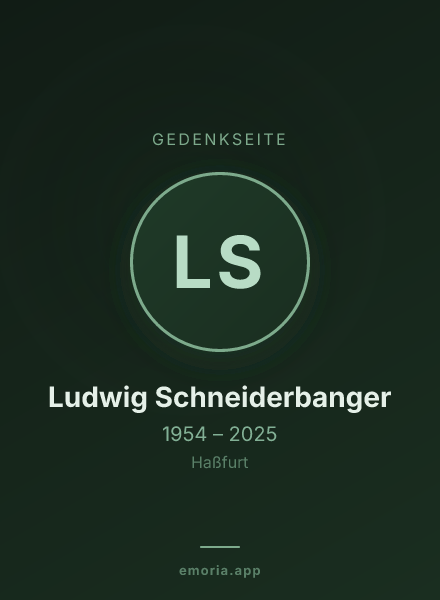 Gedenkportrait von Ludwig Schneiderbanger