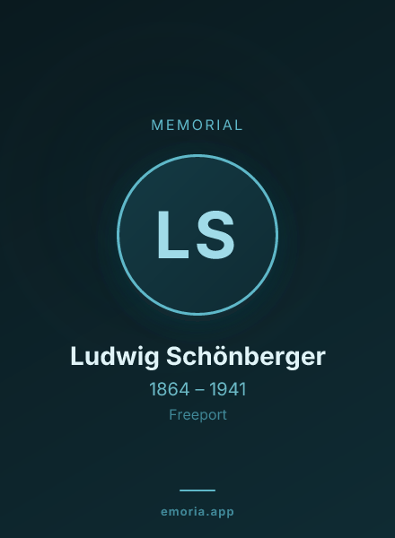 Memorial portrait of Ludwig Schönberger