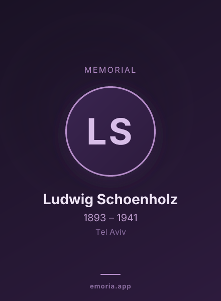 Memorial portrait of Ludwig Schoenholz