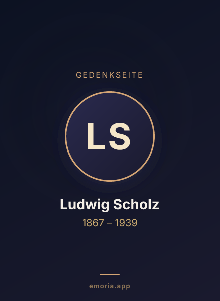 Gedenkportrait von Ludwig Scholz