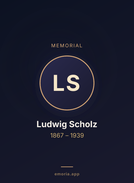 Memorial portrait of Ludwig Scholz