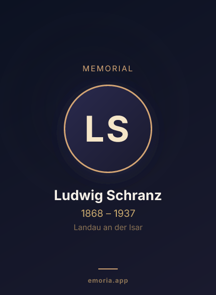 Memorial portrait of Ludwig Schranz