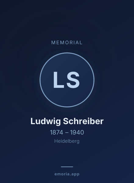 Memorial portrait of Ludwig Schreiber