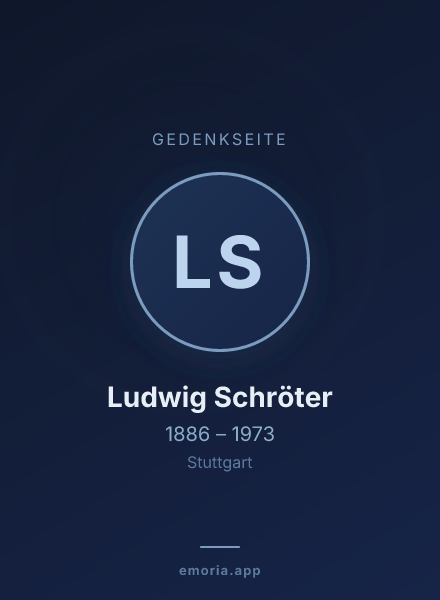 Gedenkportrait von Ludwig Schröter