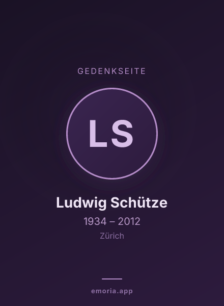 Gedenkportrait von Ludwig Schütze
