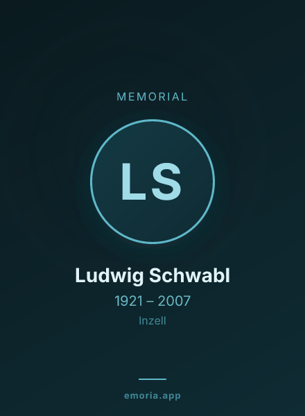 Memorial portrait of Ludwig Schwabl