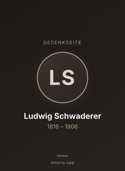 Gedenkportrait von Ludwig Schwaderer