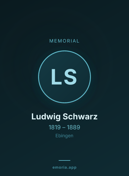 Memorial portrait of Ludwig Schwarz