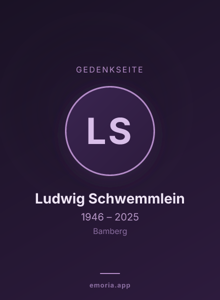 Gedenkportrait von Ludwig Schwemmlein