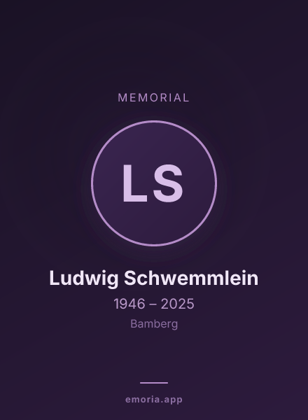 Memorial portrait of Ludwig Schwemmlein