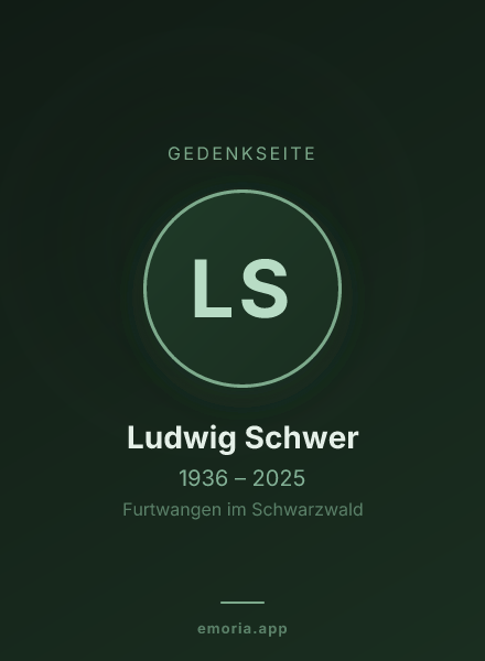 Gedenkportrait von Ludwig Schwer