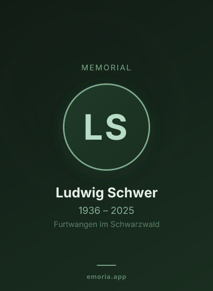 Memorial portrait of Ludwig Schwer