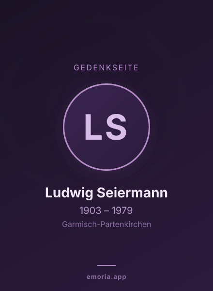Gedenkportrait von Ludwig Seiermann