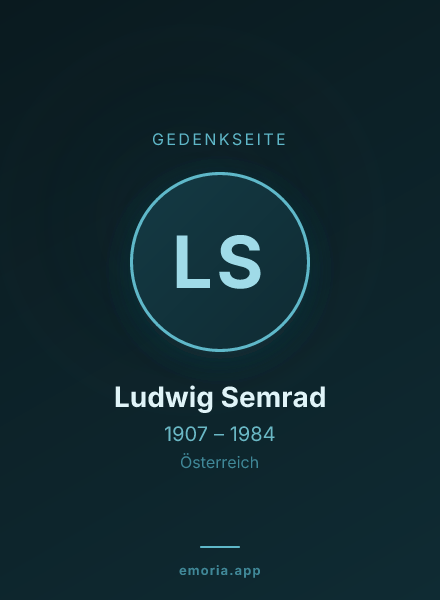 Gedenkportrait von Ludwig Semrad