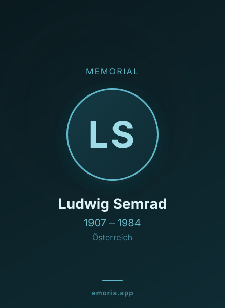Memorial portrait of Ludwig Semrad