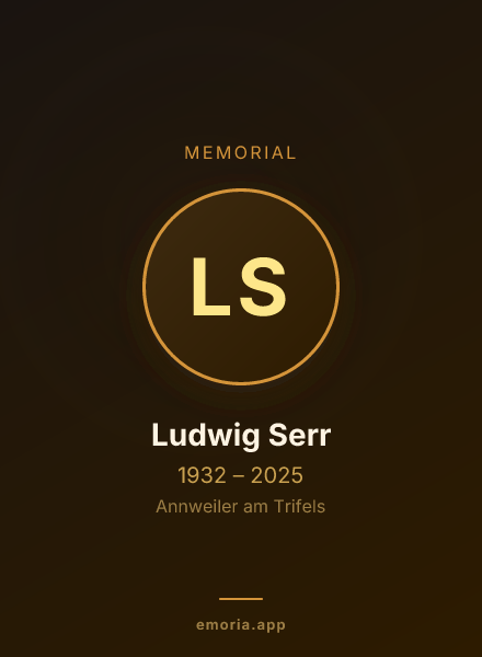 Memorial portrait of Ludwig Serr