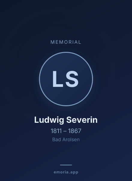 Memorial portrait of Ludwig Severin