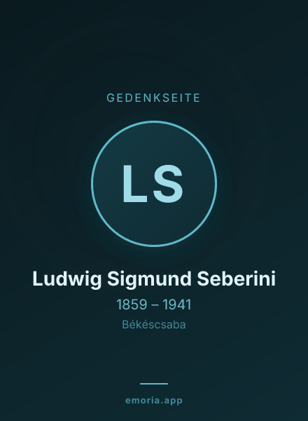 Gedenkportrait von Ludwig Sigmund Seberini