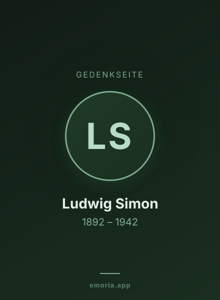 Gedenkportrait von Ludwig Simon