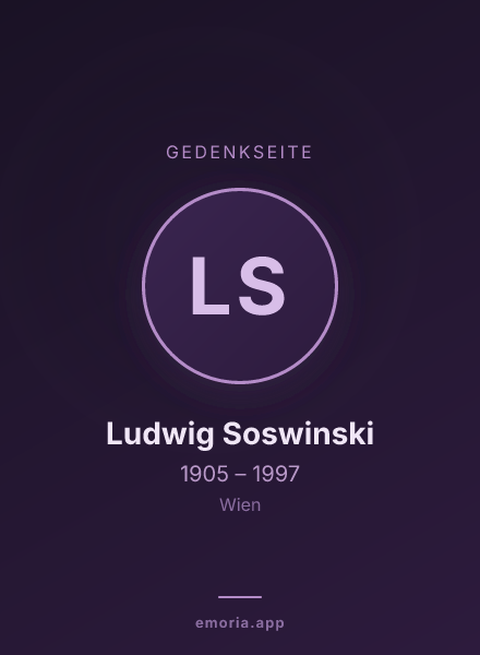 Gedenkportrait von Ludwig Soswinski